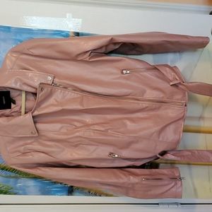 FOREVER 21+ Dusty Rose Faux Leather Jacket